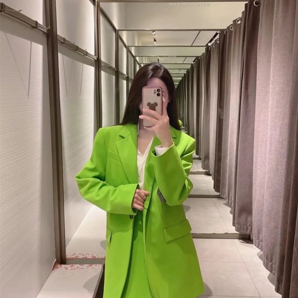 Zara Inspired Green Blazer & Skort Set - Picture 3 of 6